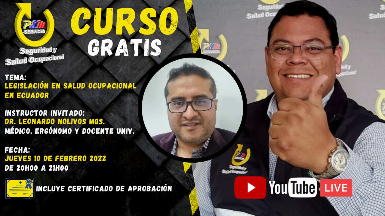 CURSO DE LEGISLACIÓN EN SALUD OCUPACIONAL EN EL ECUADOR